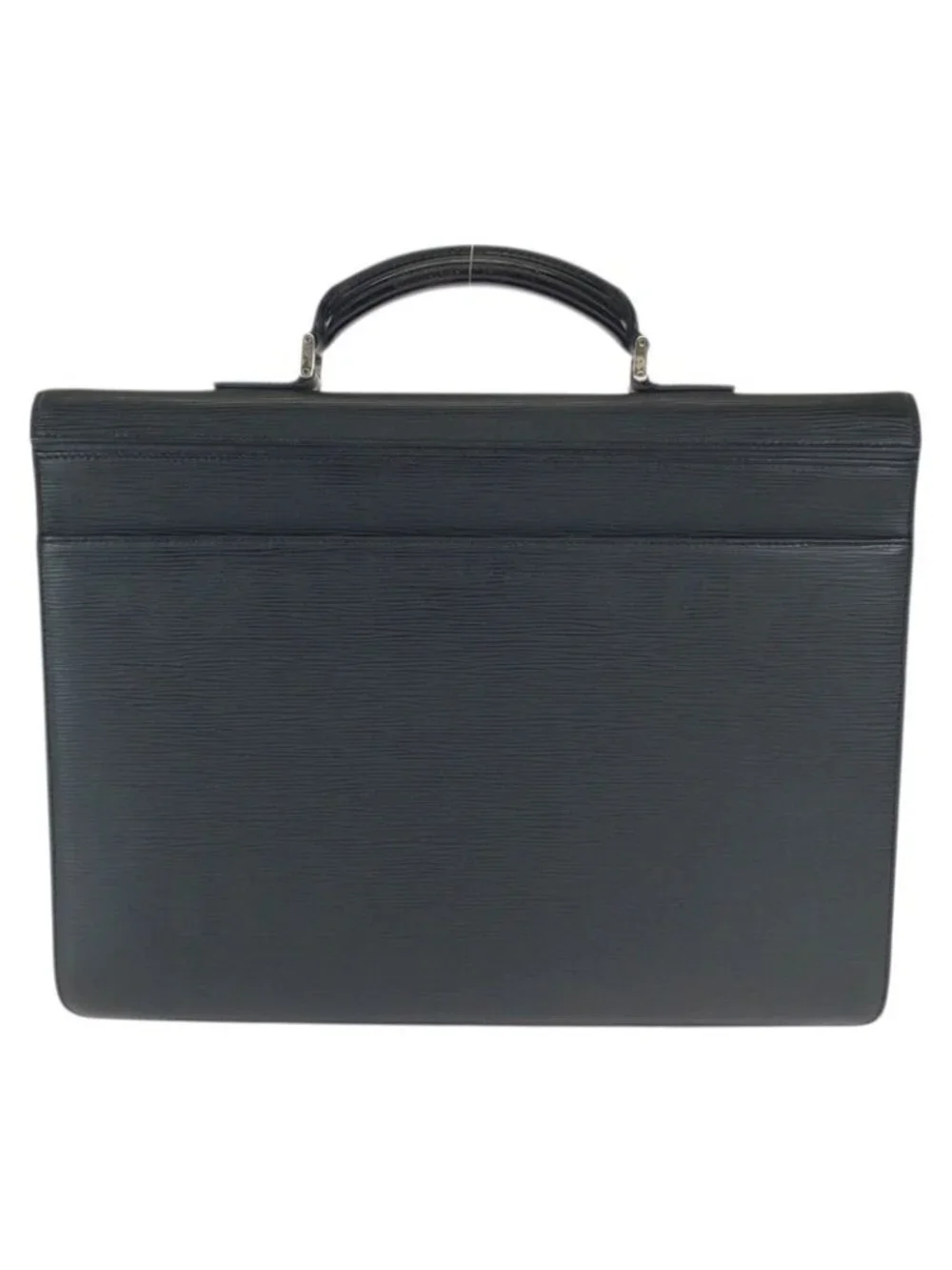 Louis Vuitton Epi Black Silver Leather Business Bag